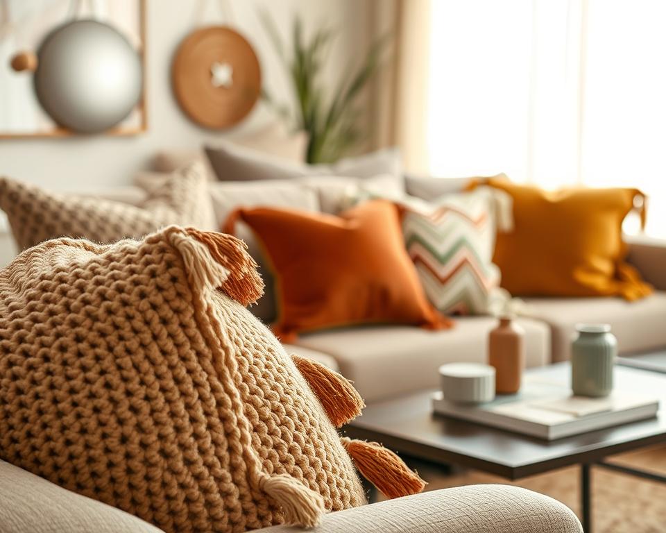 DIY textured pillows