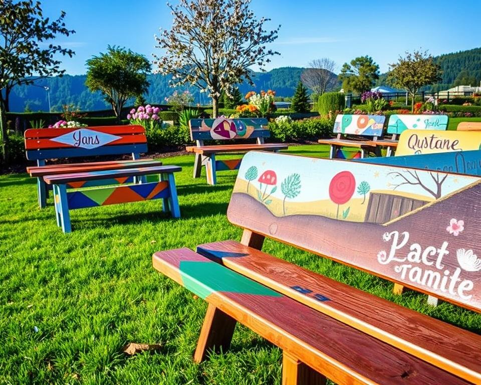 custom paint ideas for benches custom paint ideas for benches