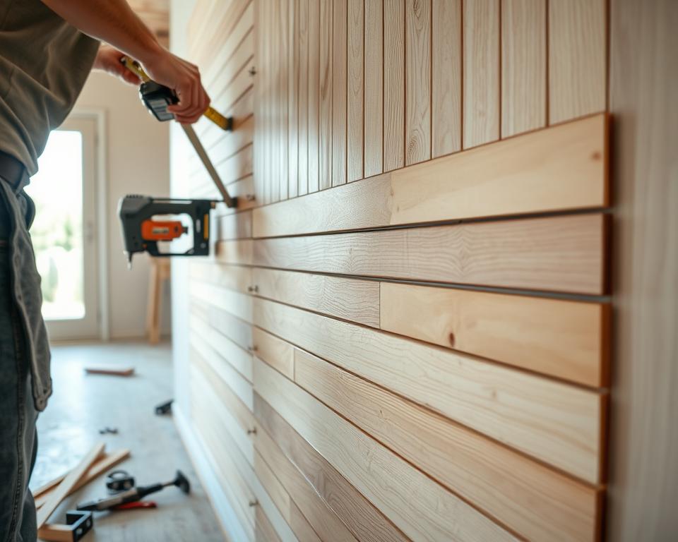 how to build wood slat wall