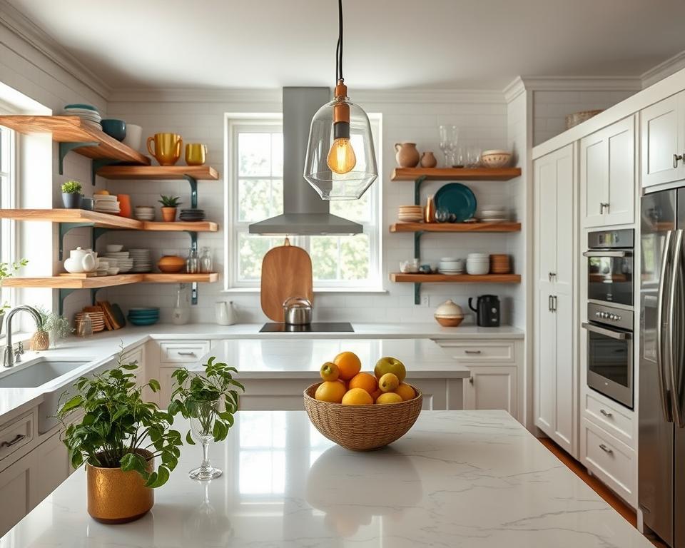 open shelving styling