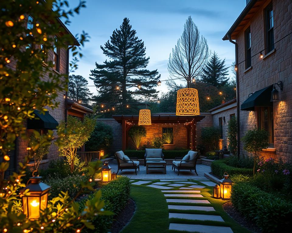 outdoor lighting for garden ambiance