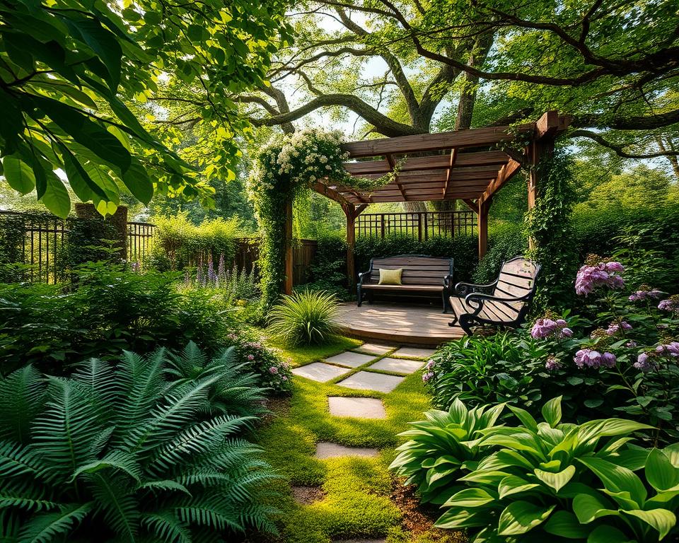 shade garden layout