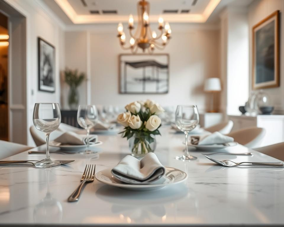 sleek and stylish table settings