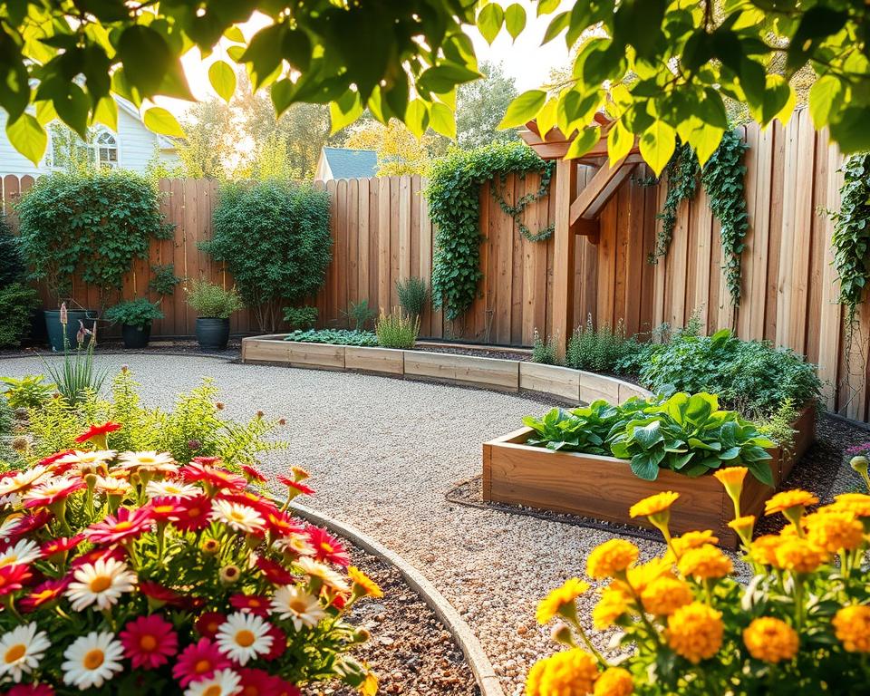 small backyard garden layout