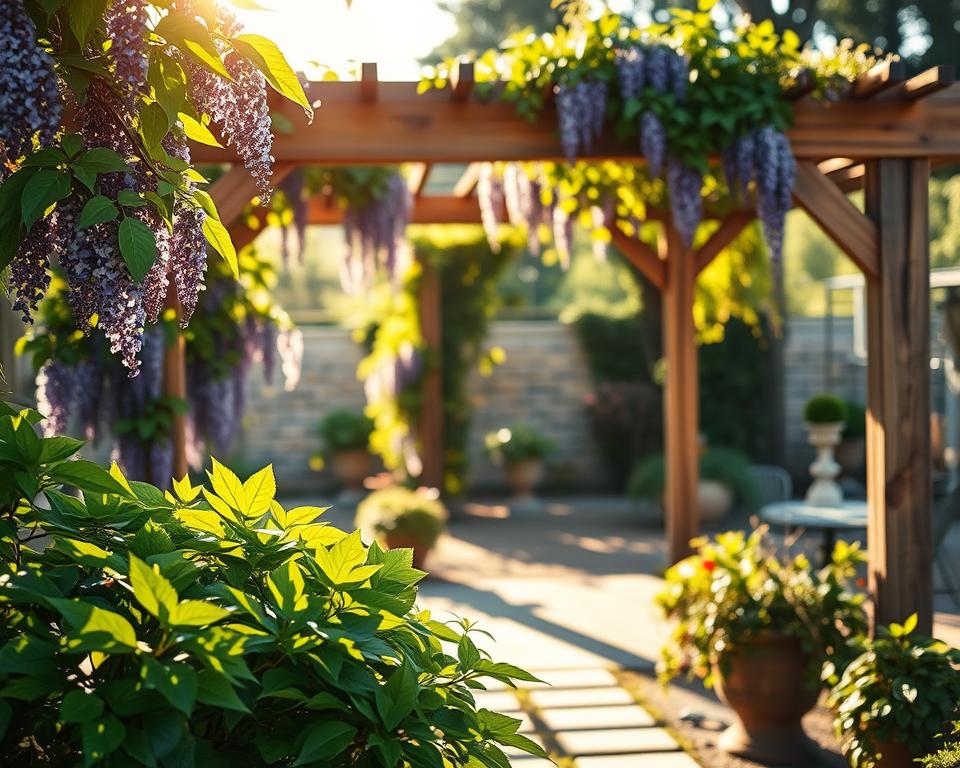 sunlight considerations for pergola plants