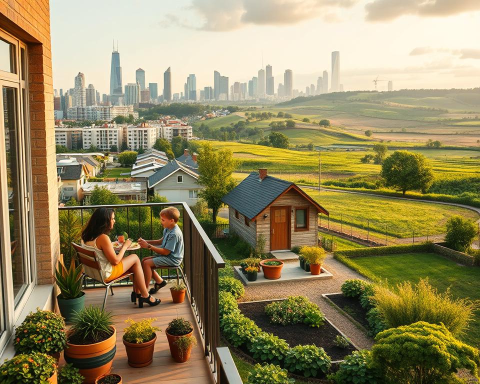 urban living and rural compact living