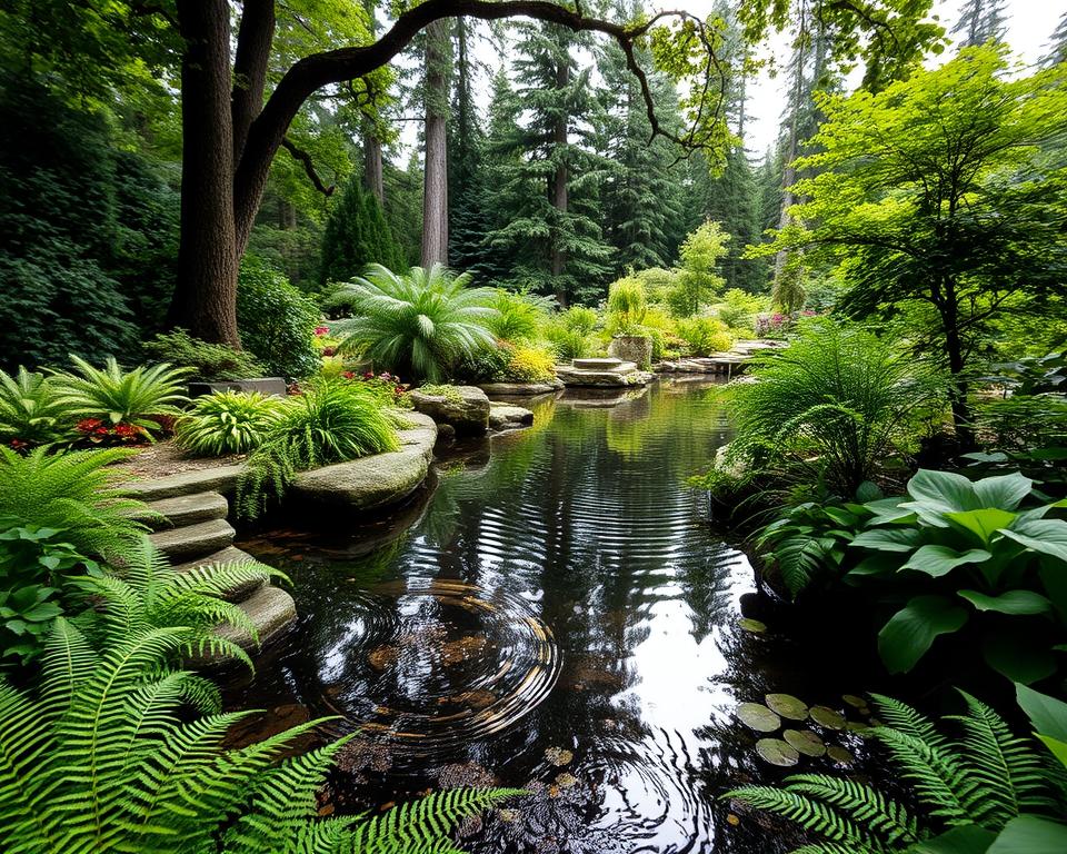water features in shade gardens