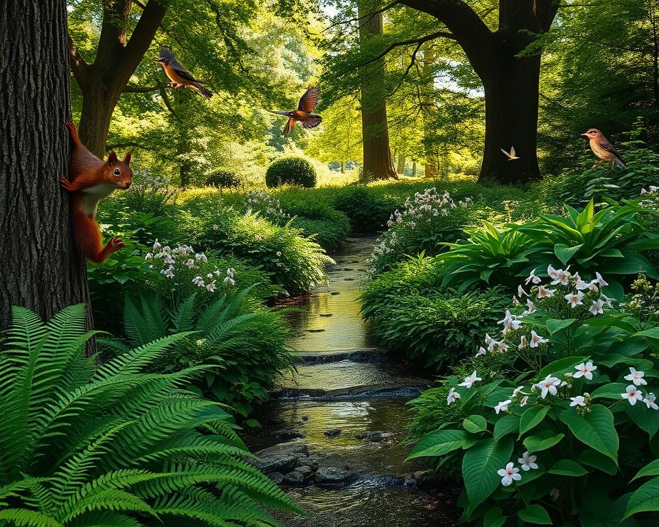 wildlife in shade gardens